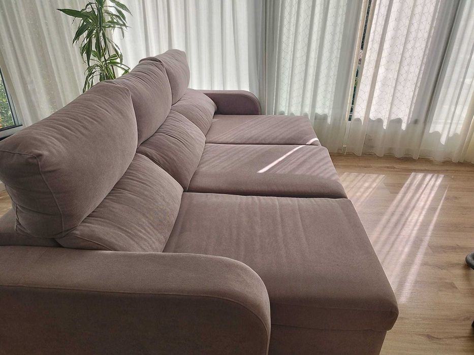 Sofá 3 lugares com chaise longue