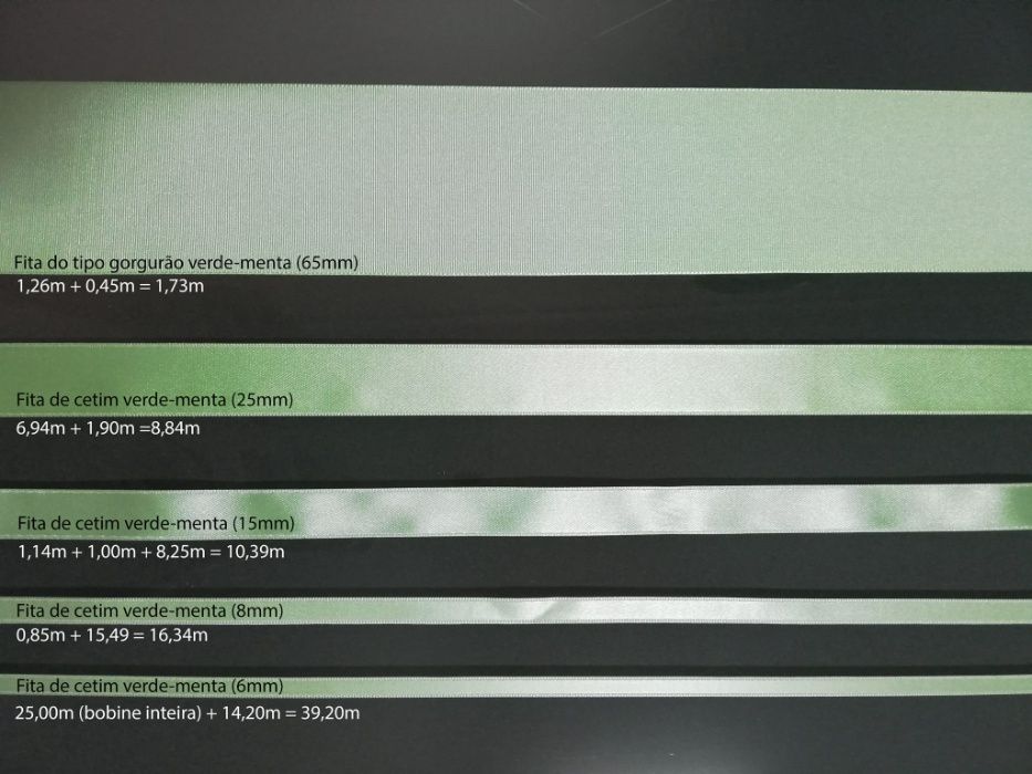 Fitas de vários tecidos para vários fins (NOVA TABELA DE PREÇOS)
