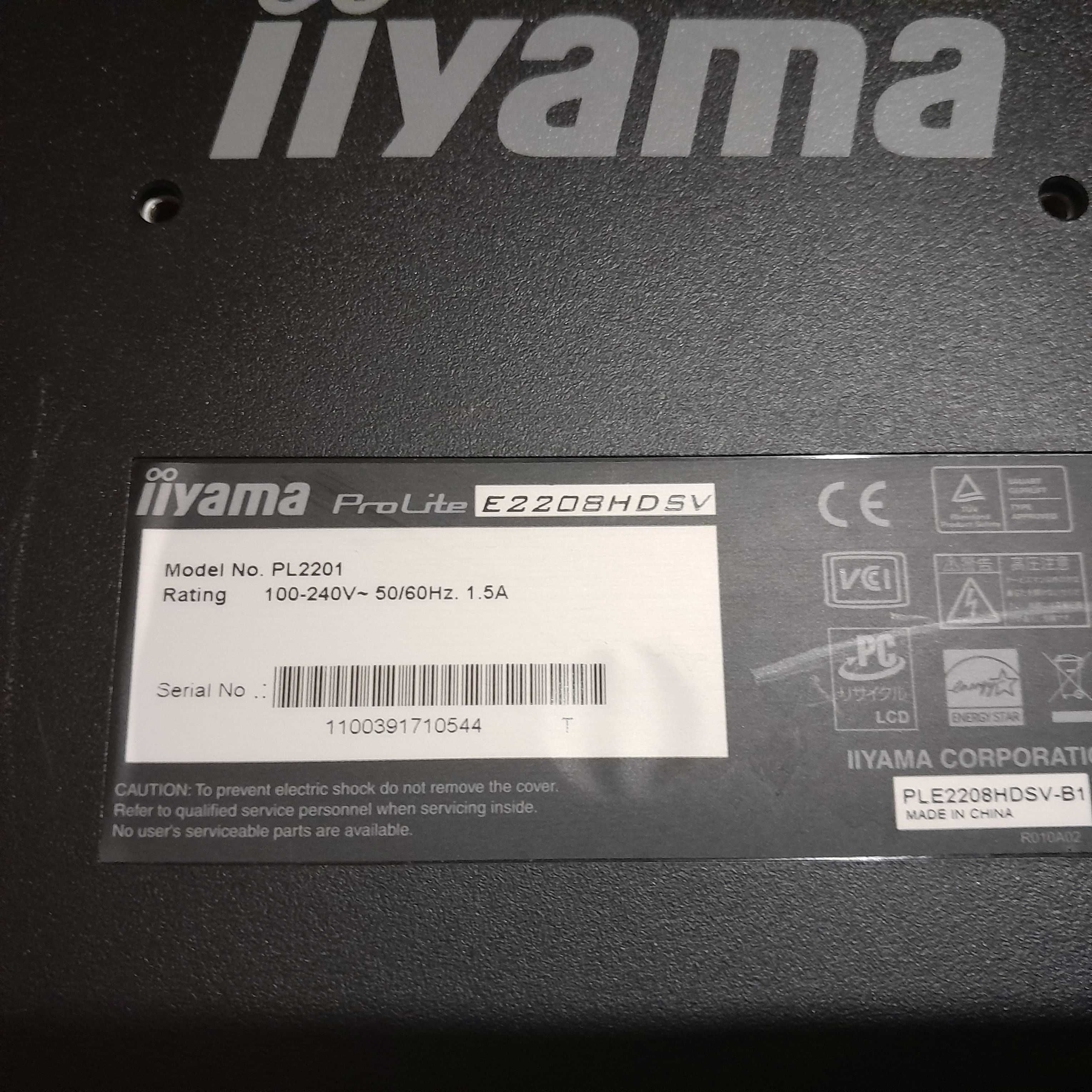 Monitor iiyama ProLite E2208HDSV