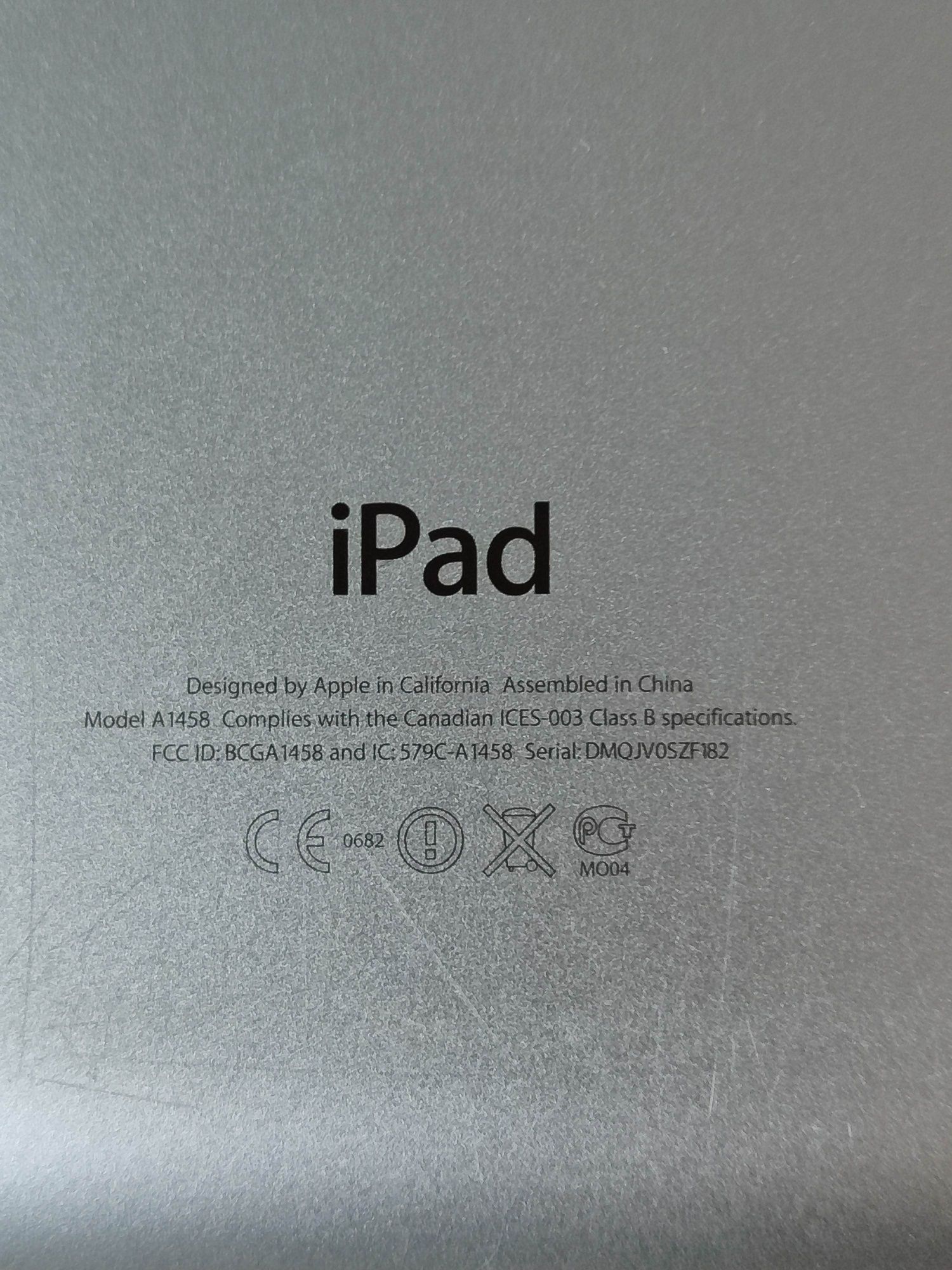 Планшет iPad model a1458