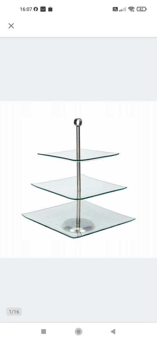 Relaxdays Patera szklana 3 poziomy kwadrat 30 cm

Używana.

Opakowanie