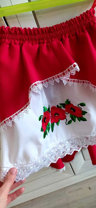 Український вишитий костюм Вишиванка спідниця на дівчинку 6-8 років