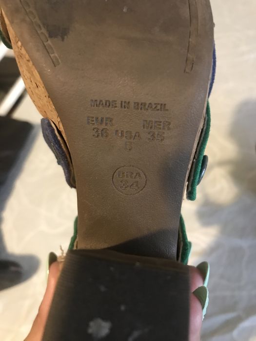 Sandalias vindas do Brasil