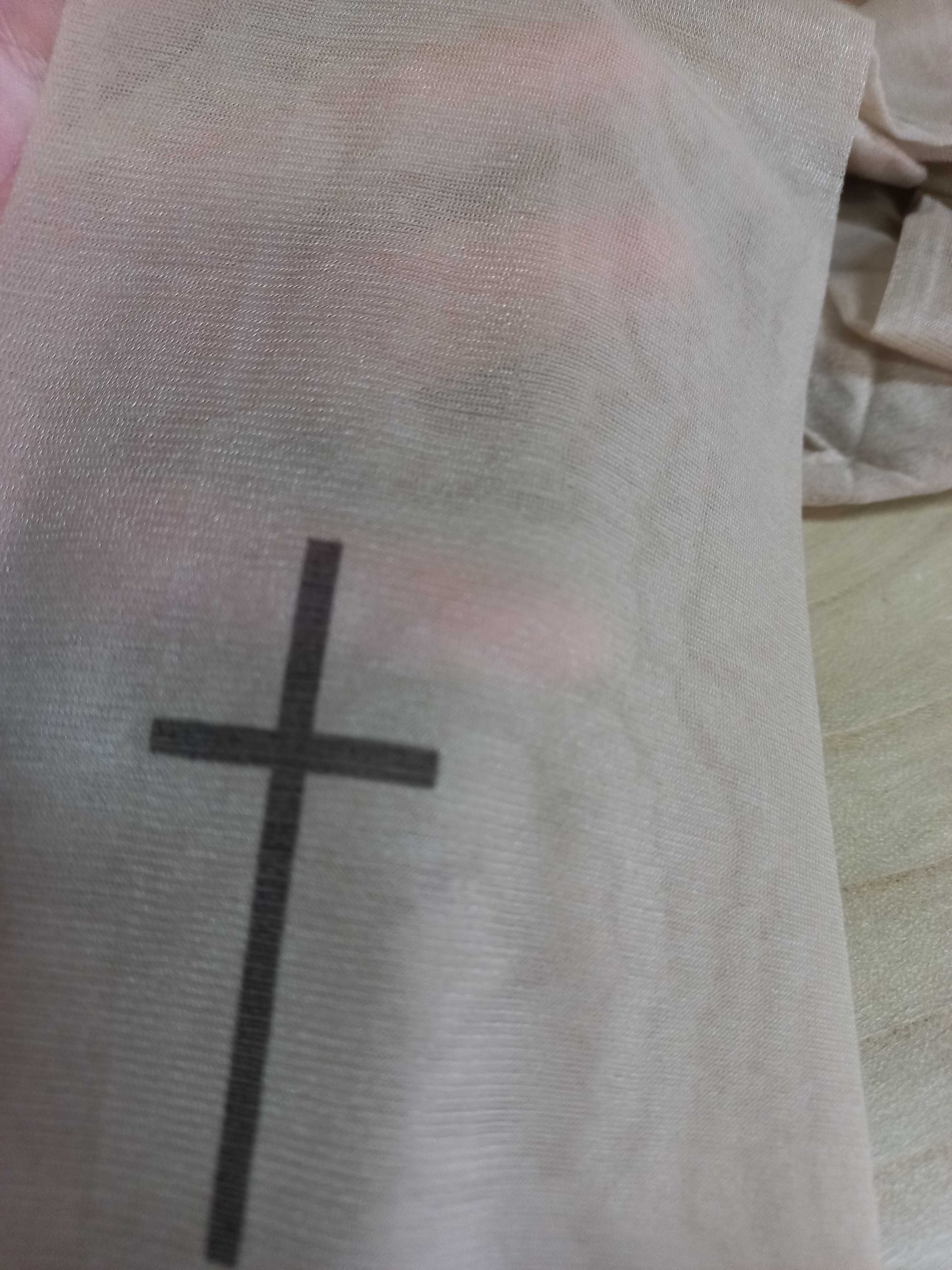 Rajstopy w krzyże goth cienkie beżowe r. S