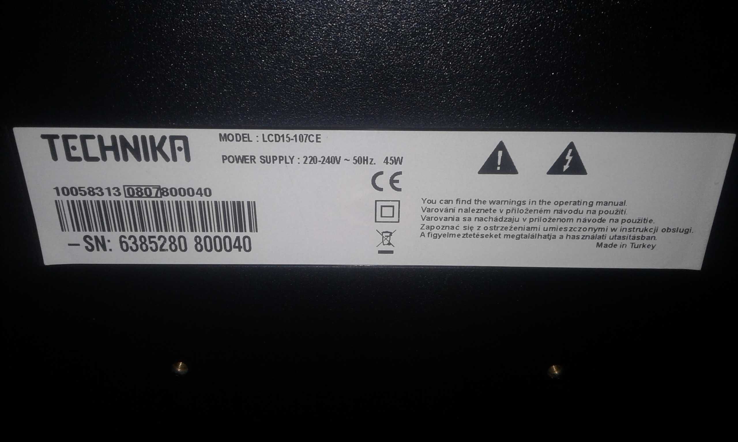 Telewizor Firmy Technika LCD15 107CE