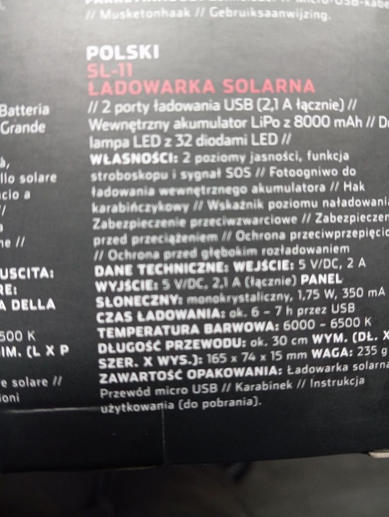 Ładowarka solarna Woltcraft sl-11
