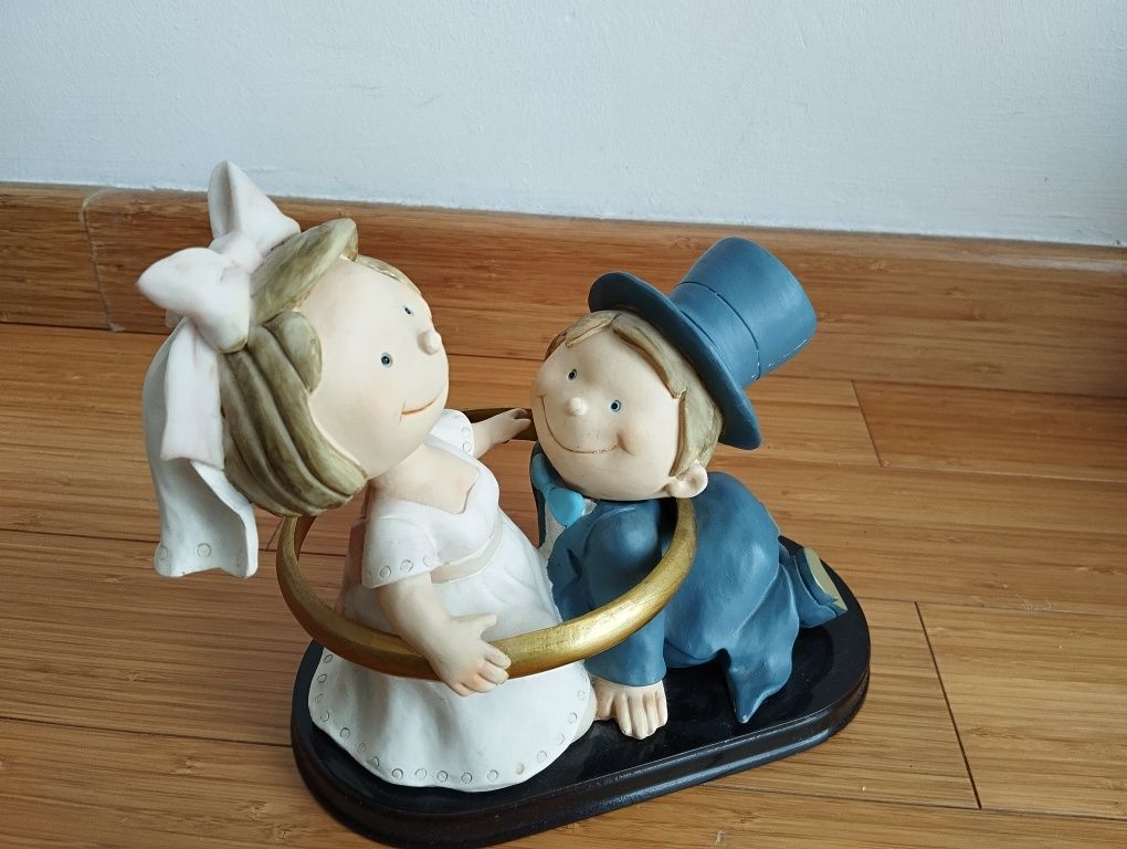 Bonecos noivos loiça para topo bolo casamento