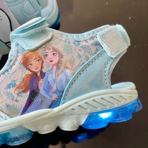 Elsa, Elza, Frozen, Kraina lodu Sandały led, Świecąca podeszwa NOWE 26