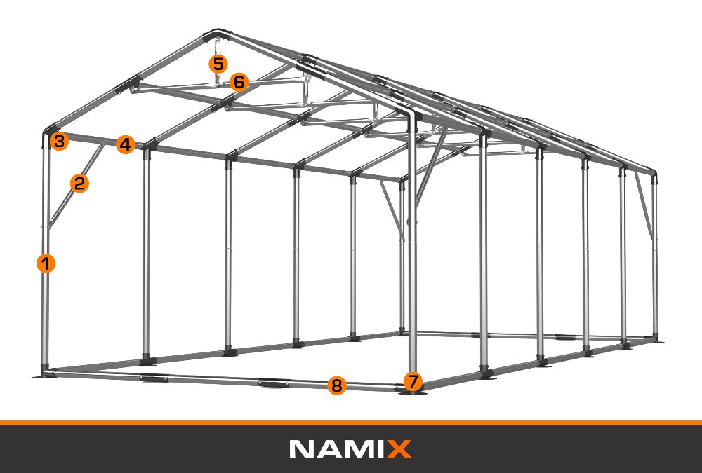 Namiot PRESTIGE 5x10-3m hala przemysłowa magazynowy CAŁOROCZNY PVC 560