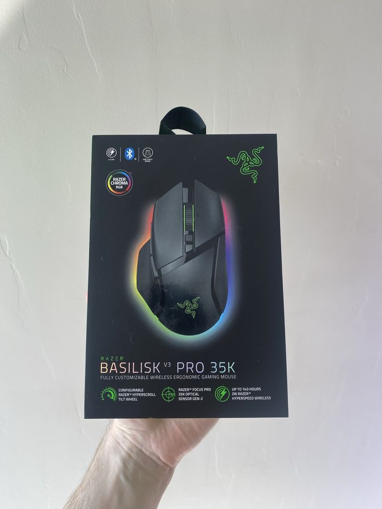 Миша Razer Basilisk V3 Pro Wireless/USB White (бездротова)
