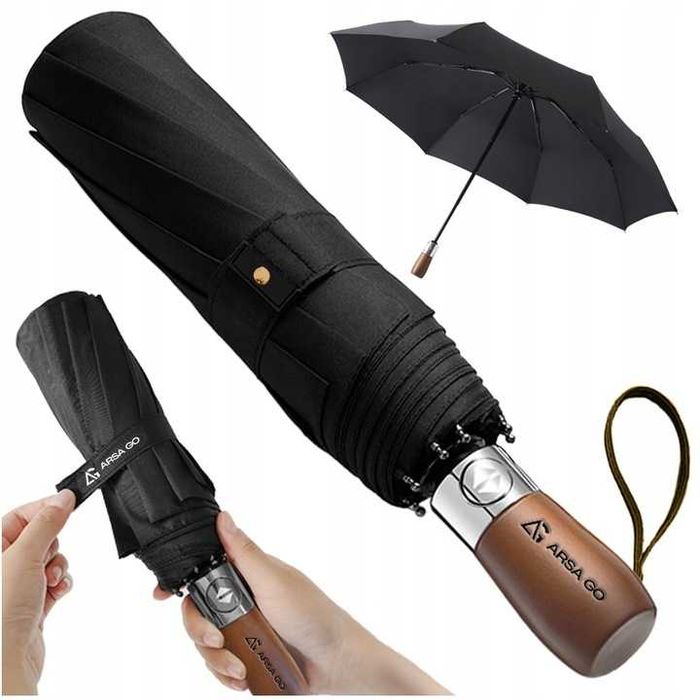 Duży parasol XXL składany automatyczny wodoodporny przeciwsłoneczny