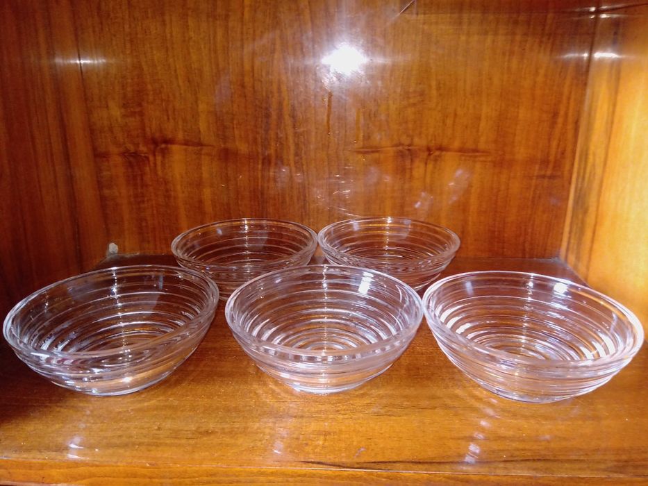 Salaterki szklane 5 szt. z PRL