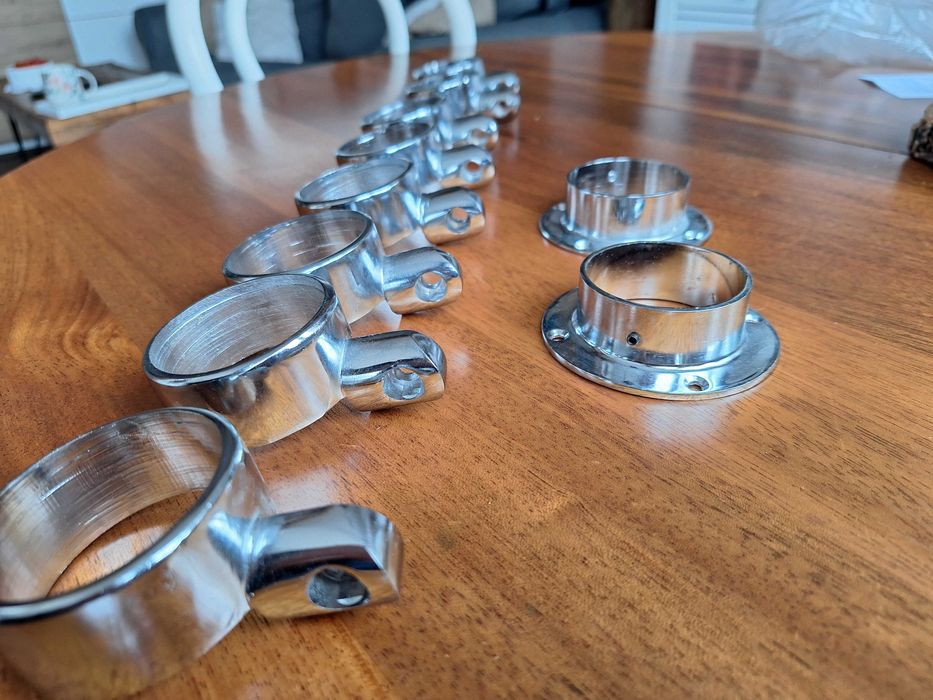 Uchwyt kątowy do poręczy, do rury chromowanej 50mm - NAJTANiej!!!