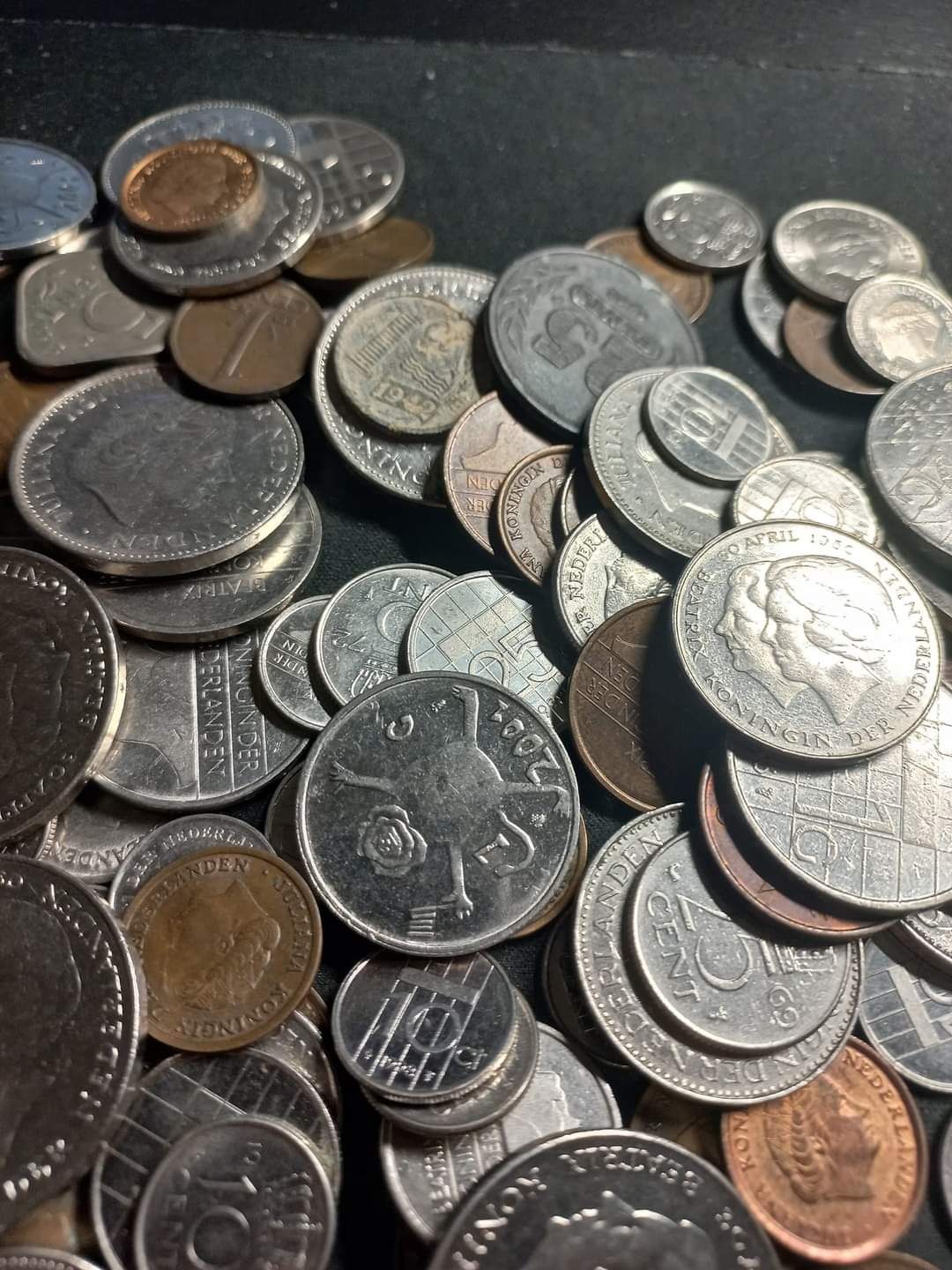 Monety Holandia 2 ½ guldena 1 gulden 10 centów 1 cent 25 centów