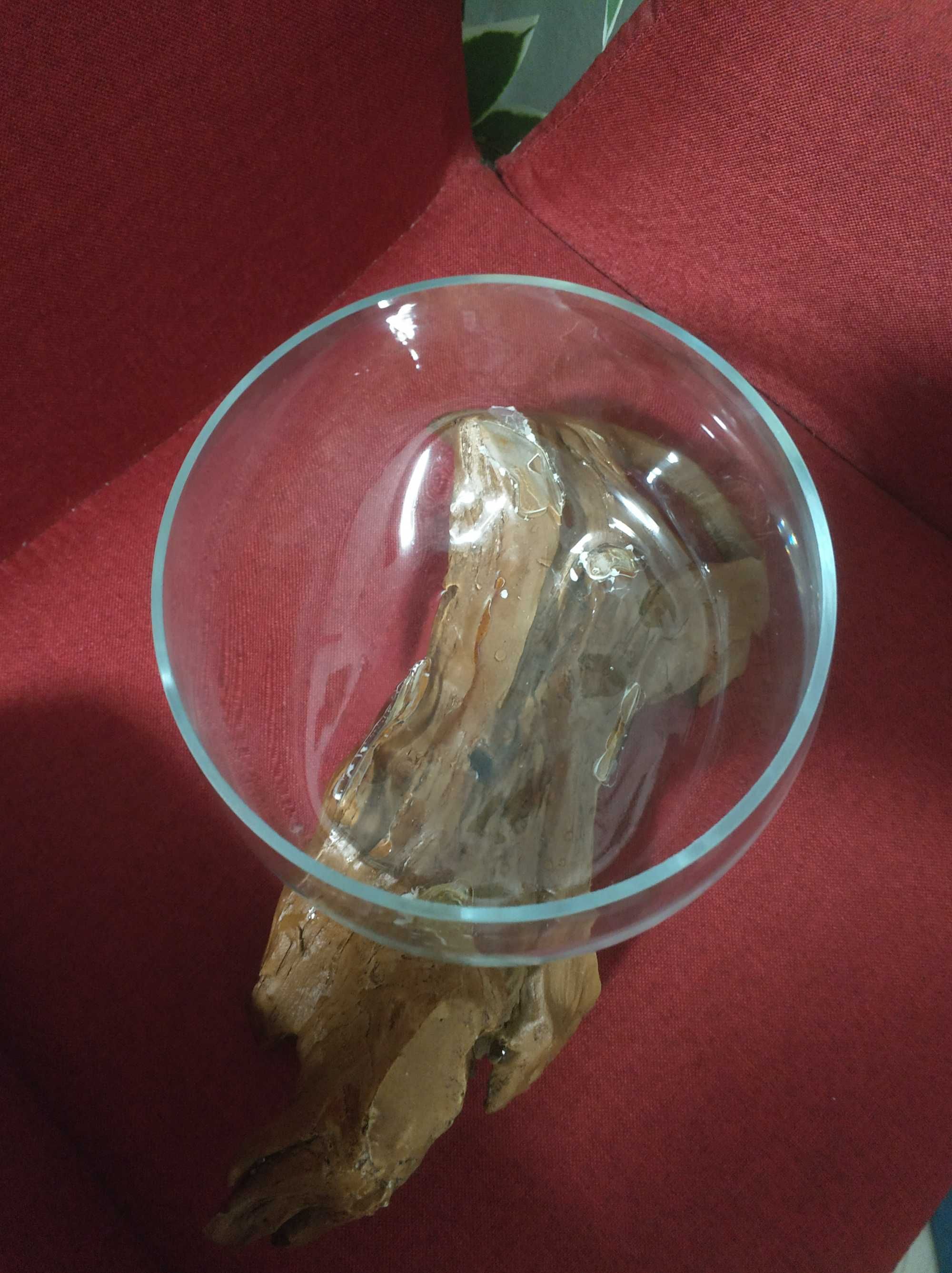 Akwarium Szklana miska Natureza korzeń wazon misa na owoce Ozdobna