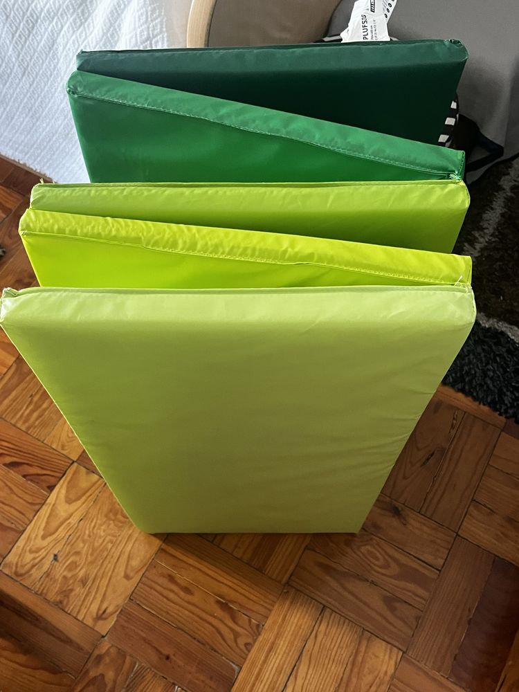 Colchão ginástica dobrável, verde, 78x185 cm
