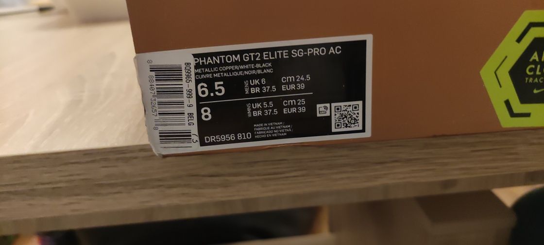Nowe korki profy Nike Phantom GT2 Elite Qatar Sg r. 39 z gwarancją