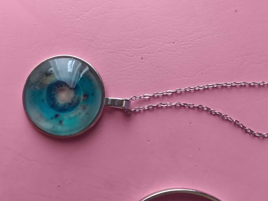 Conjunto bijutaria 4 peças Olho Azul