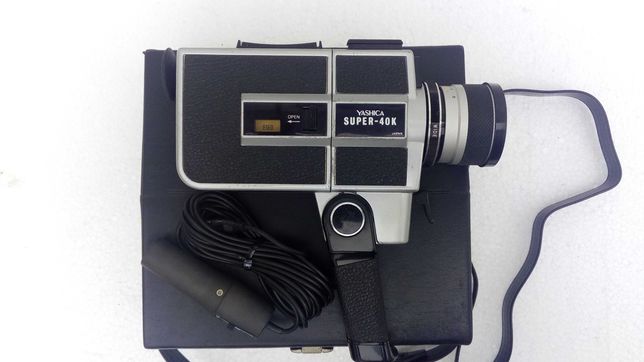 Máquina de Filmar Vintage Yashica SUPER-40K Super 8 + bolsa + cabo