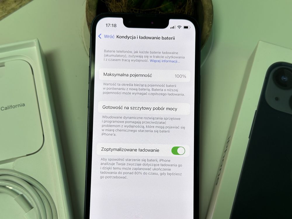 100% bateria i dowód zakupu - iPhone 13 mini 128gb - black midnight