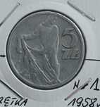 5 złotych Rybak - 1958 r. - PRL - nr. 1 - Skrętka