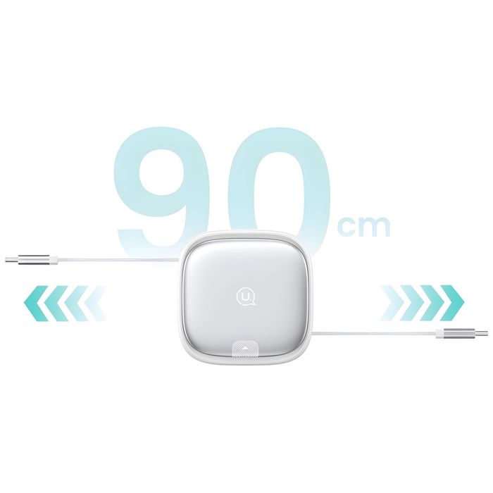 USAMS Kabel rozwijany 3w1 z pudełkiemMicroUSB/USB-C/Lightning 60W