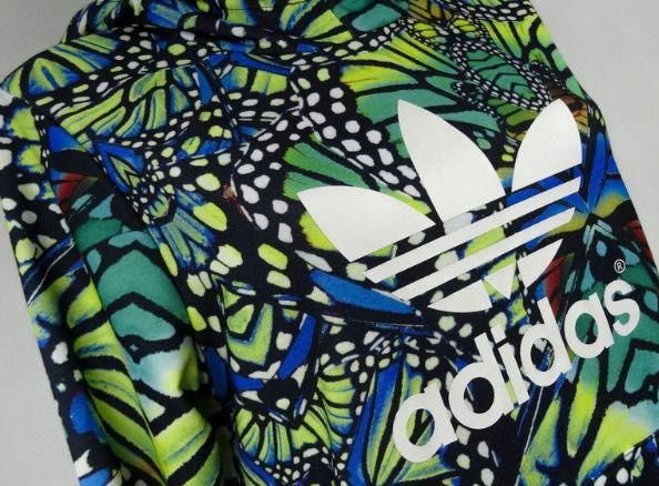 Adidas damska z kapturem M30437, 40 42 kalejdoskop motyle