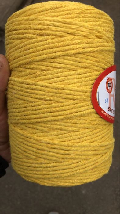 Шнур шпагат бавовняний для макраме 3,5 та 4 мм