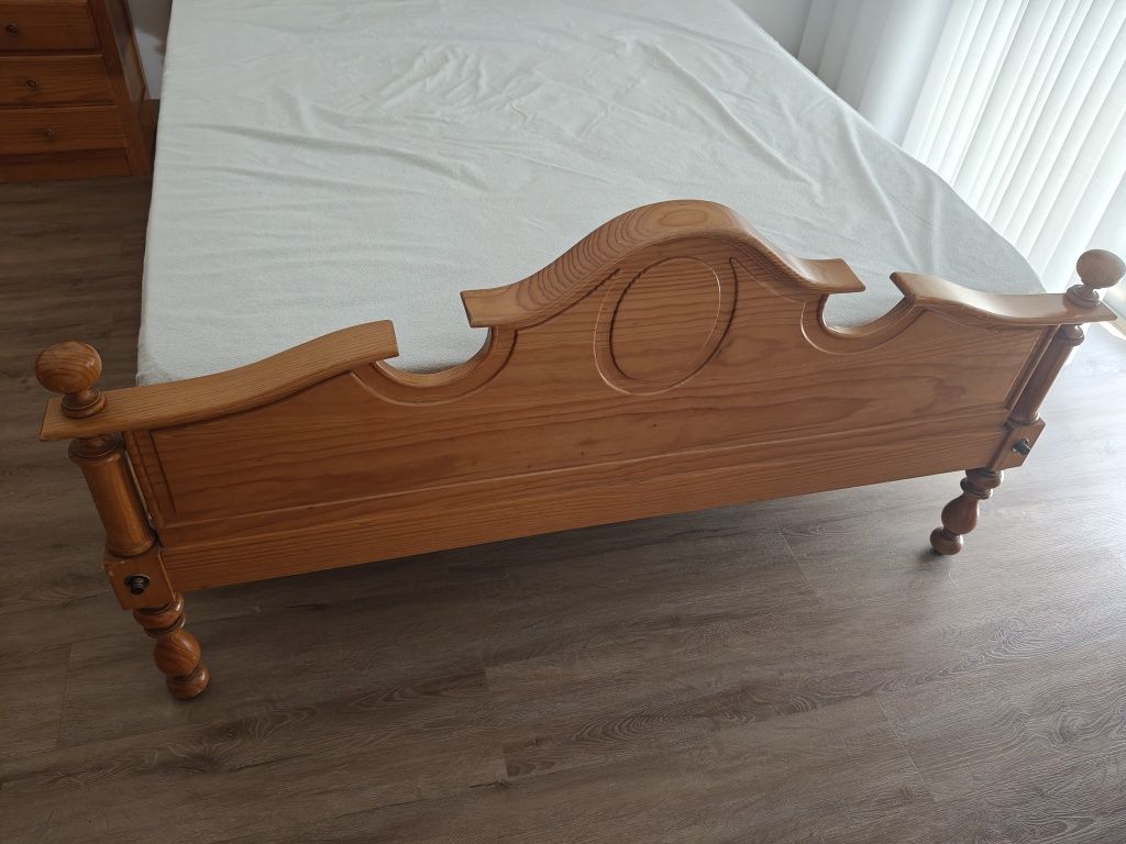 Cama madeira pinho 185x135