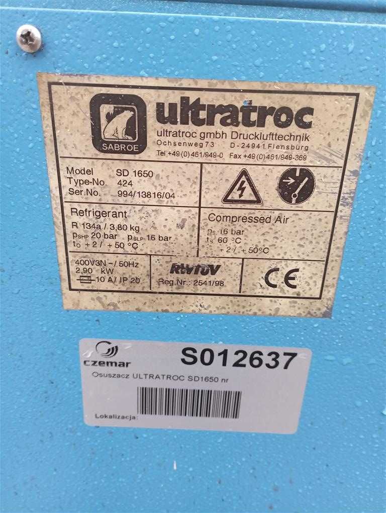 Osuszacz powietrza ziębniczy ULTRATROC SD1650 18m³ S012637
