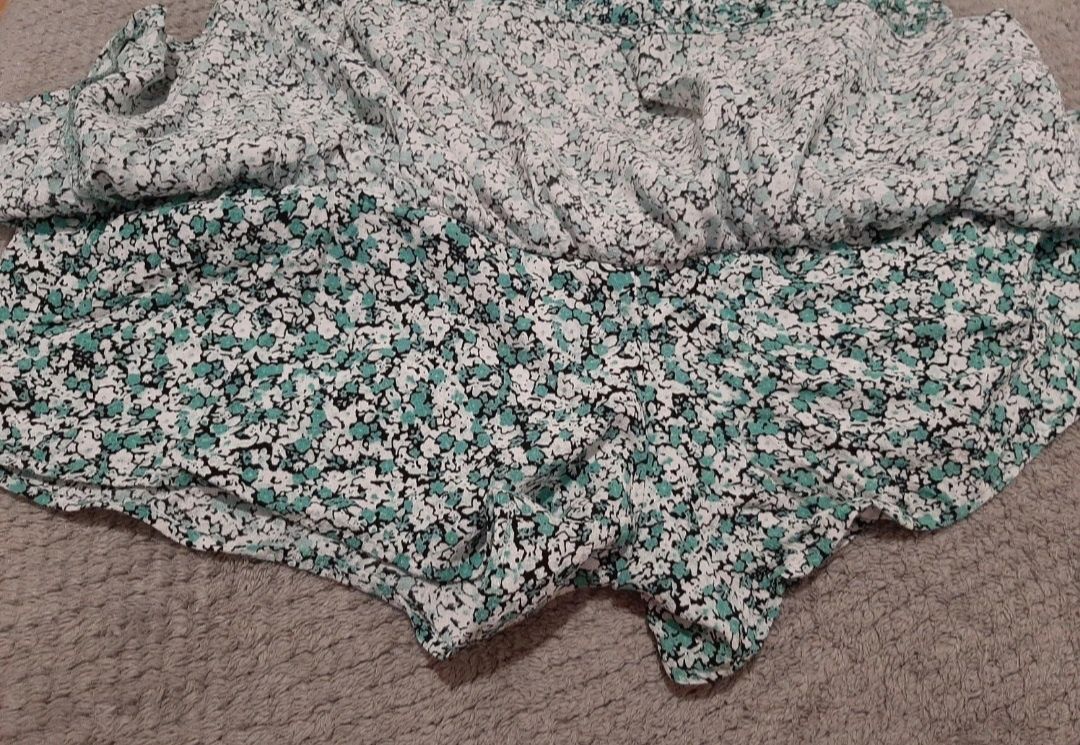 Spódnico spodenki Zara S 36 zielone w kwiatki
