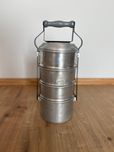 Menażka obiadowa aluminiowa PRL 4częsci