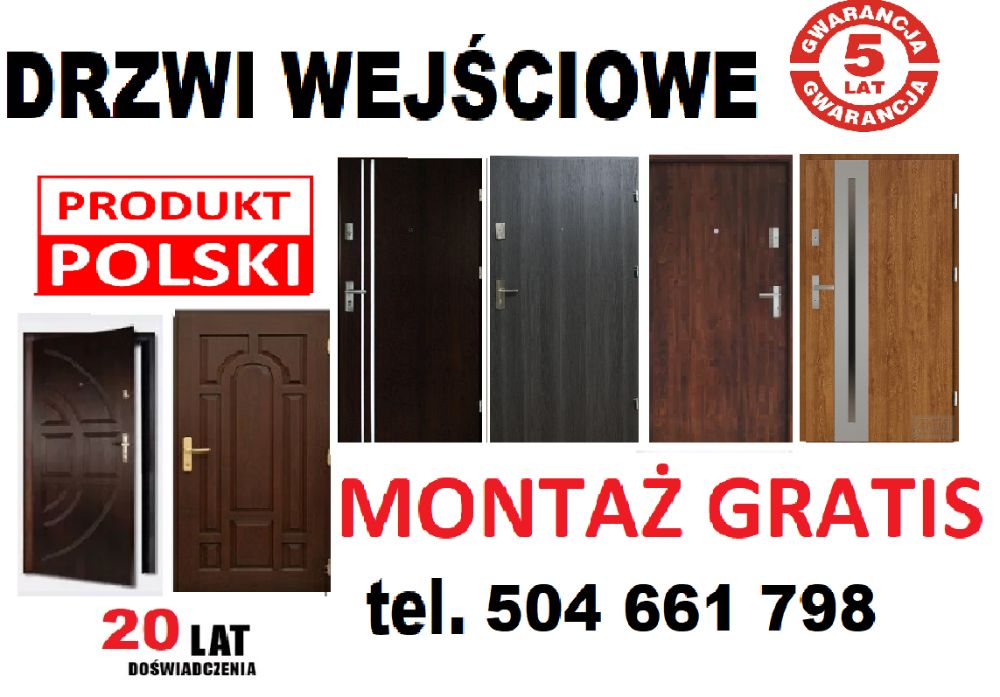 Drzwi WEJŚCIOWE zewnętrzne z montażem do mieszkania w bloku i domu .