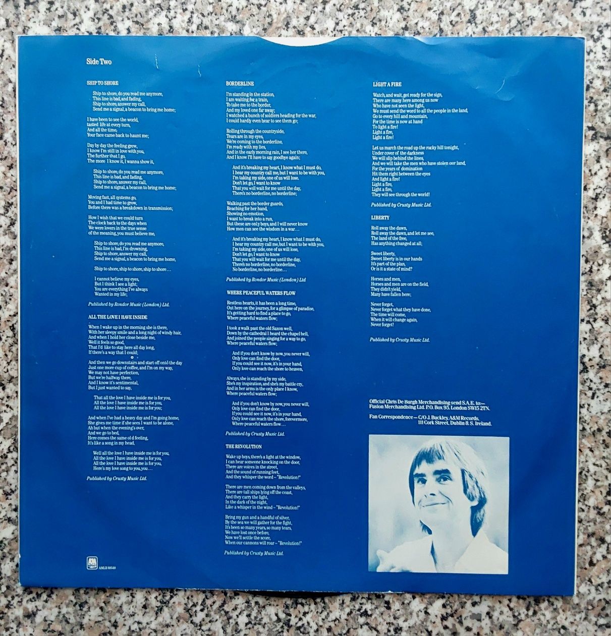 Chris De Burgh "The Getaway " - 1982 г. ,винил.