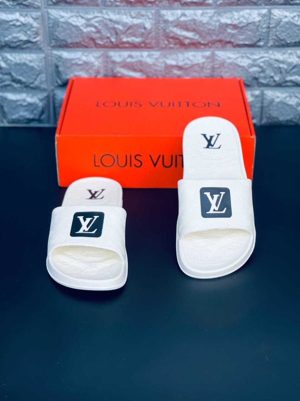 Шльопанці Louis Vuitton чоловічі White. Стильная новинка! Шлепанцы Хит