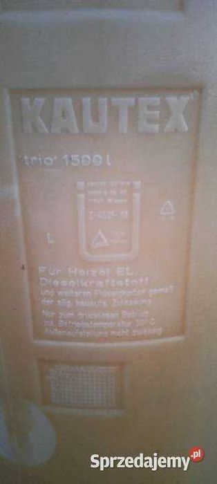 Zbiornik 1500l deszcziwka paliwo