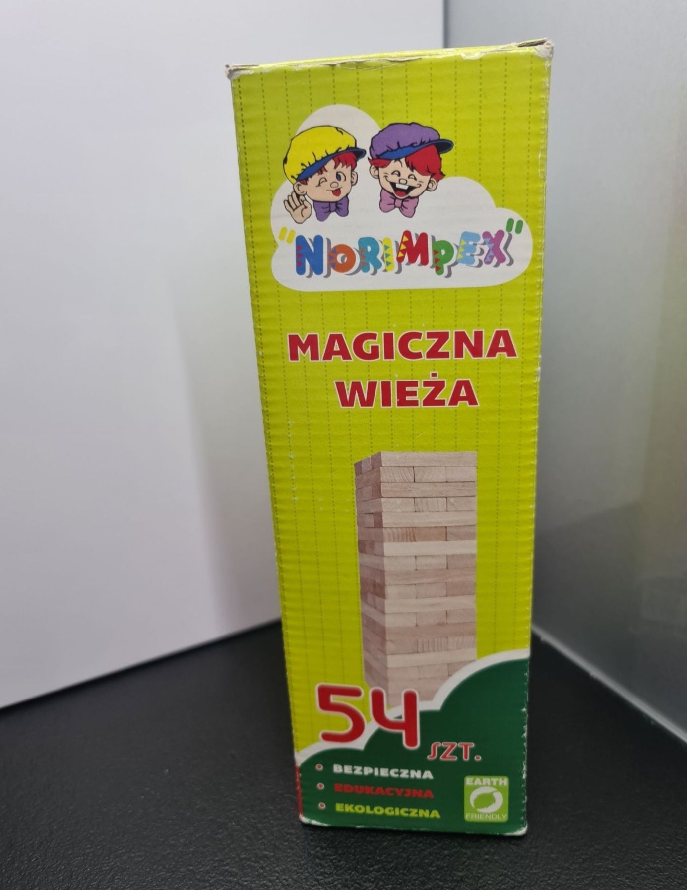 Klocki drewniane JENGA Magiczna wieża 53 klocki