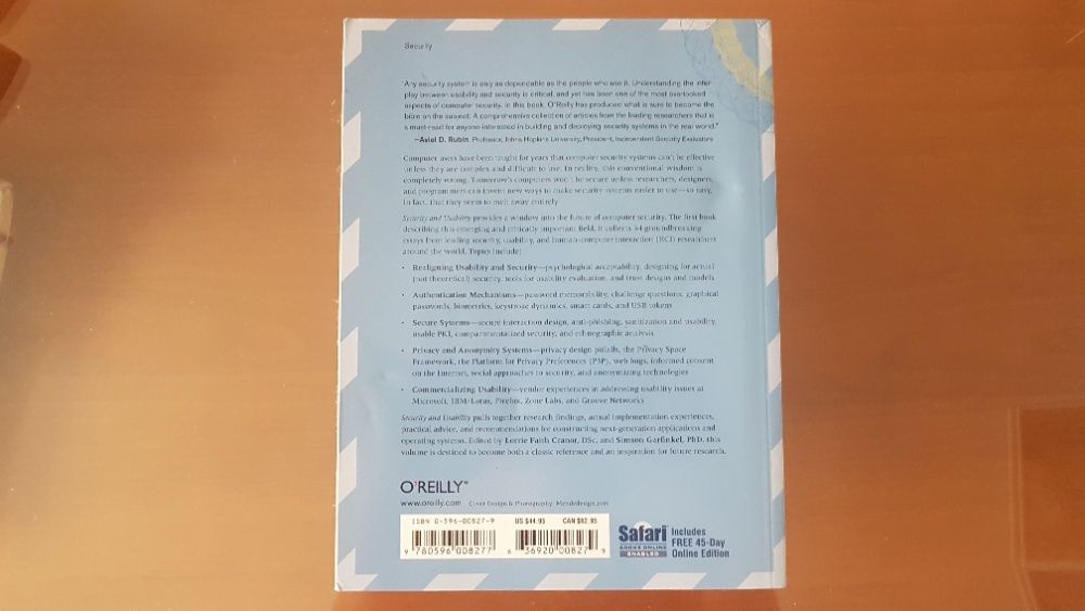 Livro Técnico: "Security and Usability": Designing Secure Systems