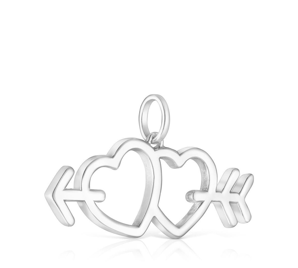 Wisiorek ze srebra z motywami strzały/serca Medallions