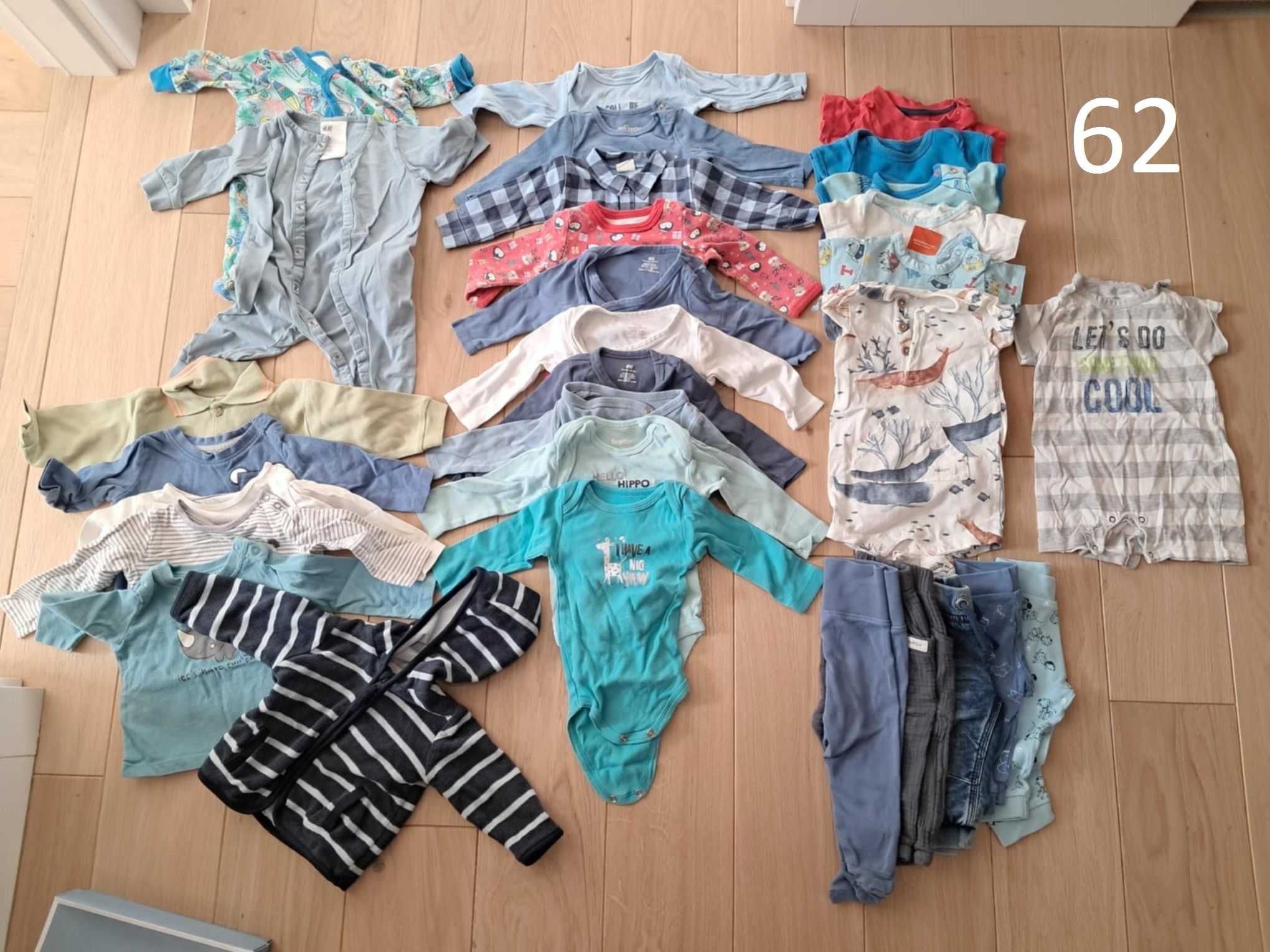 Paka ubranek niemowlęcych 56-68 ponad 100elementów H&M Newbie stan bdb