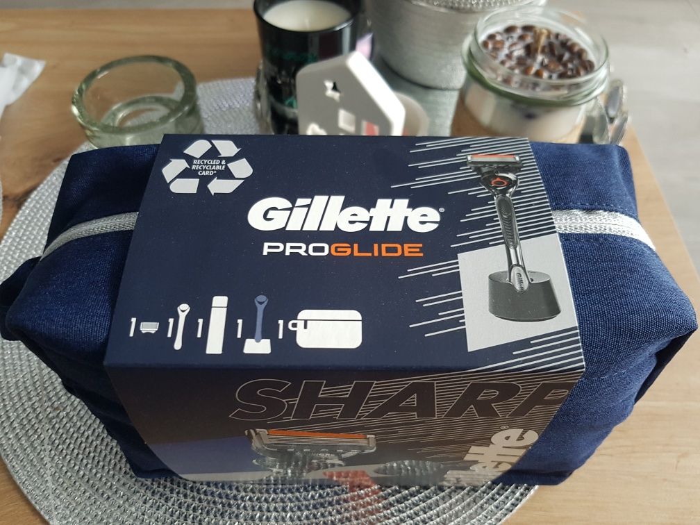 Gillette Proglide Zestaw Dla Mężczyzn Kosmetyczka Maszynka Wkład Żel