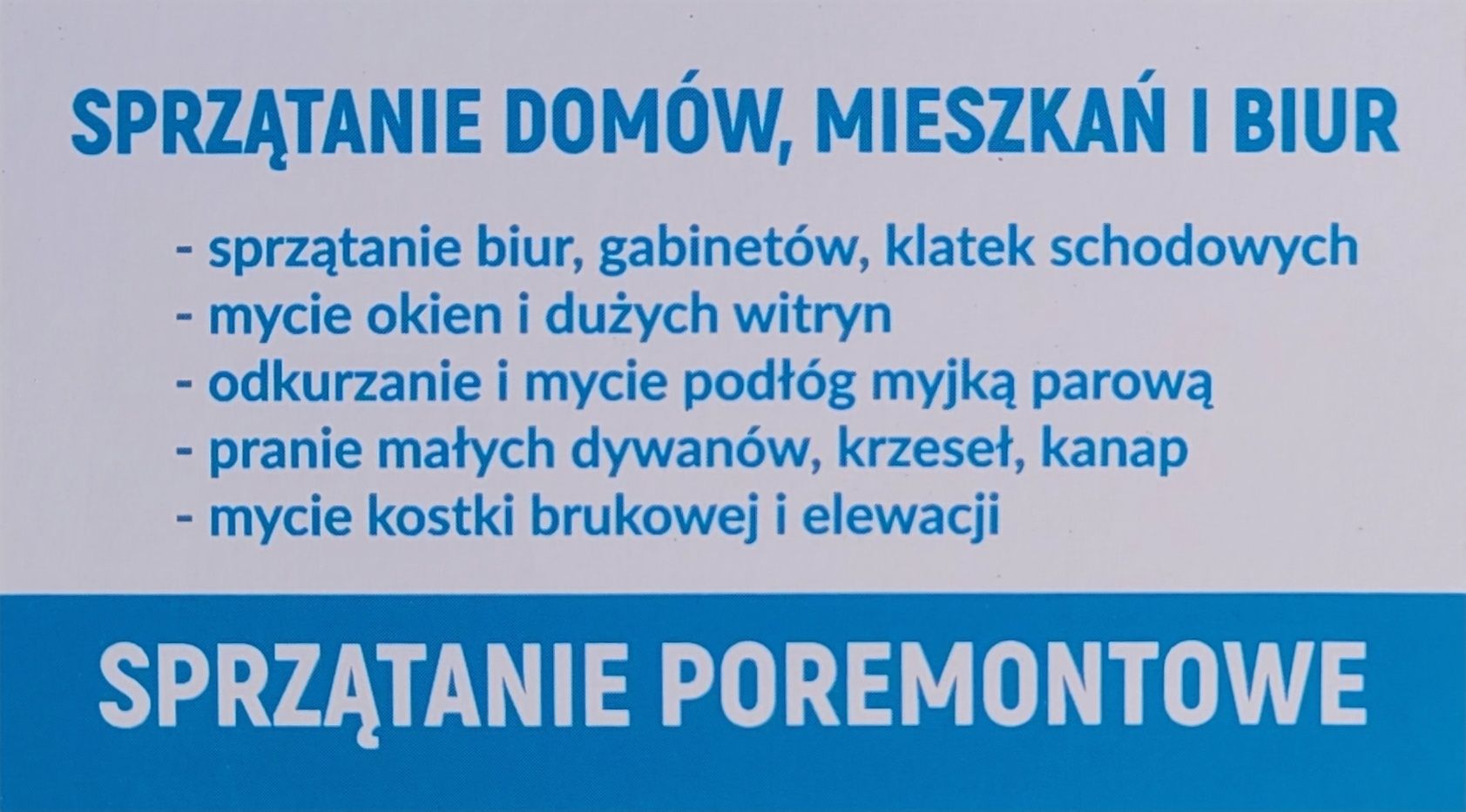 Mycie okien, sprzątanie domów, mieszkań, biur i gabinetów