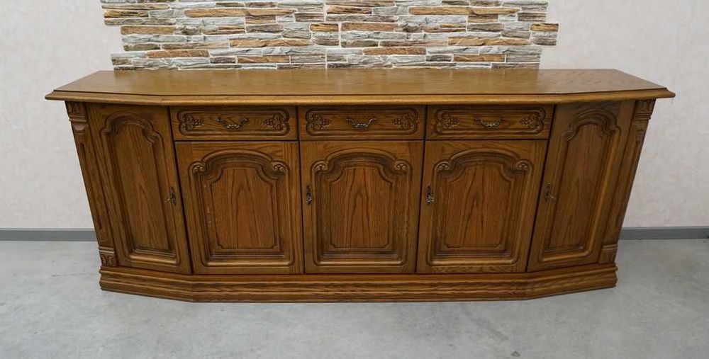 Komoda Dębowa 5 Drzwiowa Długa szer. 222 cm   ( p-1287 )