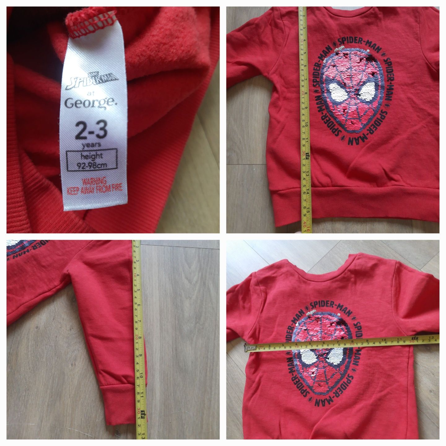 Bluza spiderman obracalne cekiny 98, 2-3 lata