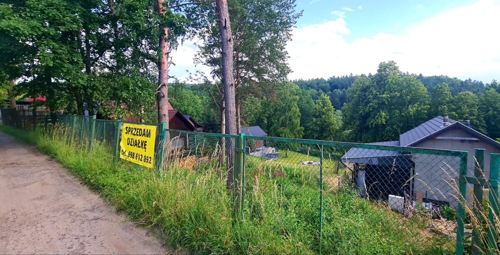 Działka rekreacyjna Karłowice (koło Gryfowa) nad jeziorem Złotnickim