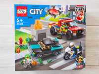 NOWY Zestaw LEGO City 60319 Akcja strażacka i policyjny pościg