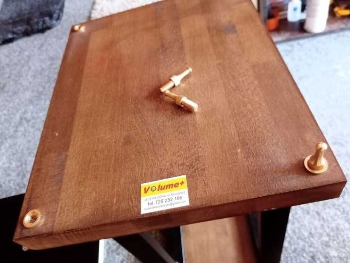 STANDY podstawy pod kolumny stojaki premium VolumePlus drewno buk+stal