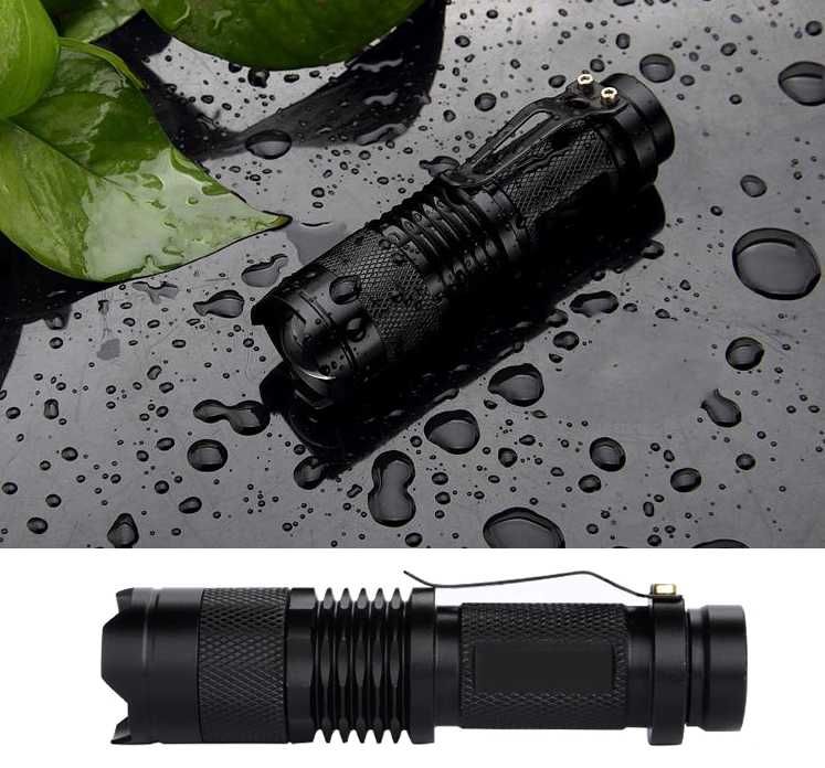 2x LATARKA Taktyczna LED Wojskowa Policyjna T6 i Q5 Zoom 2x Akumulator