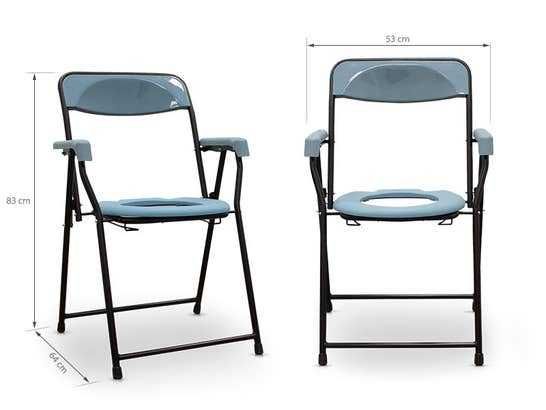 Cadeira Ortoprime rebatível para para assistência  a  idosos.