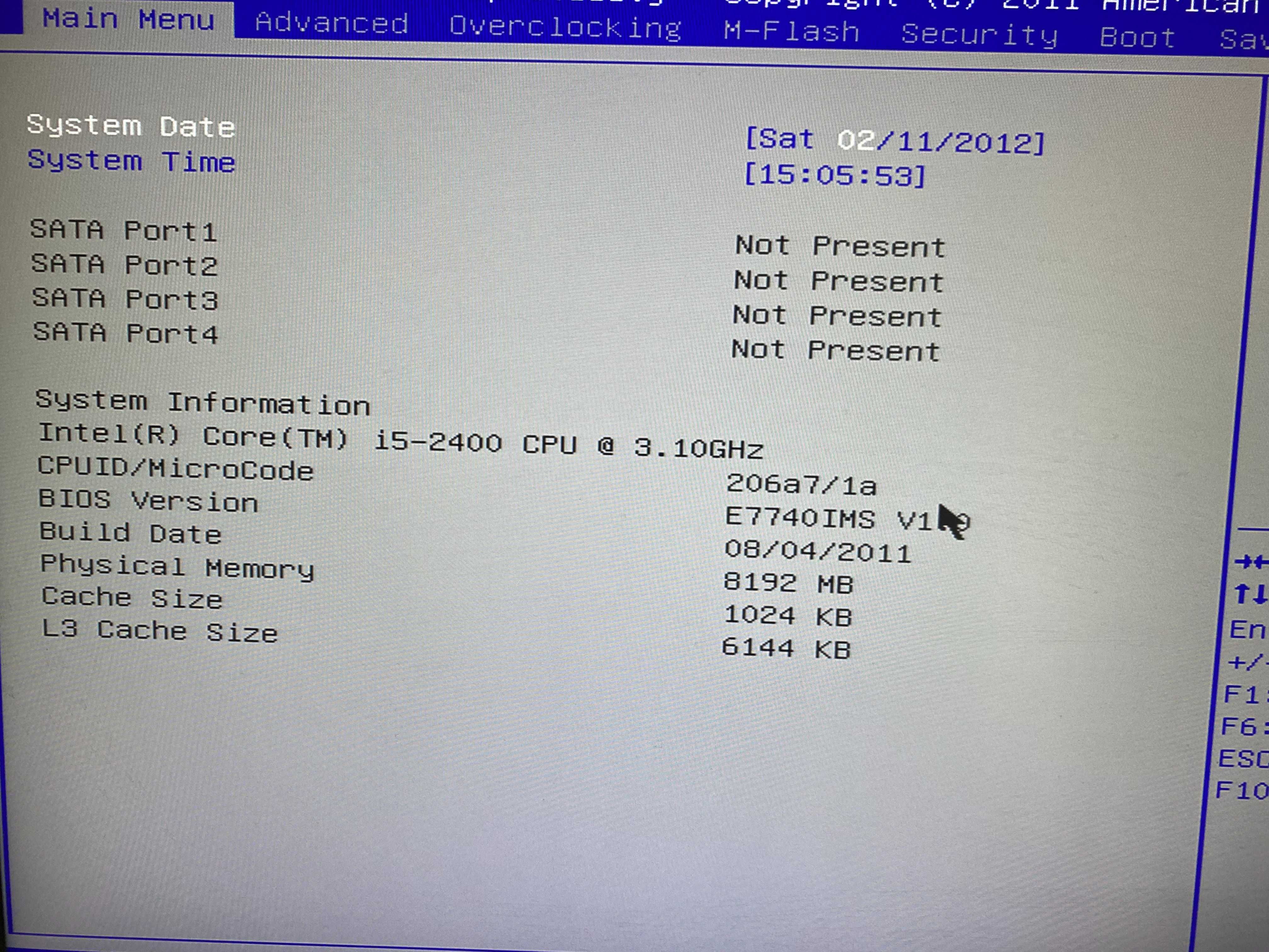 Комплект материнська плата MSI MS-7740/intel i5-2400/озу 8гб/кулер